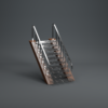 Cartoon Style Mini Stairs 3D Model